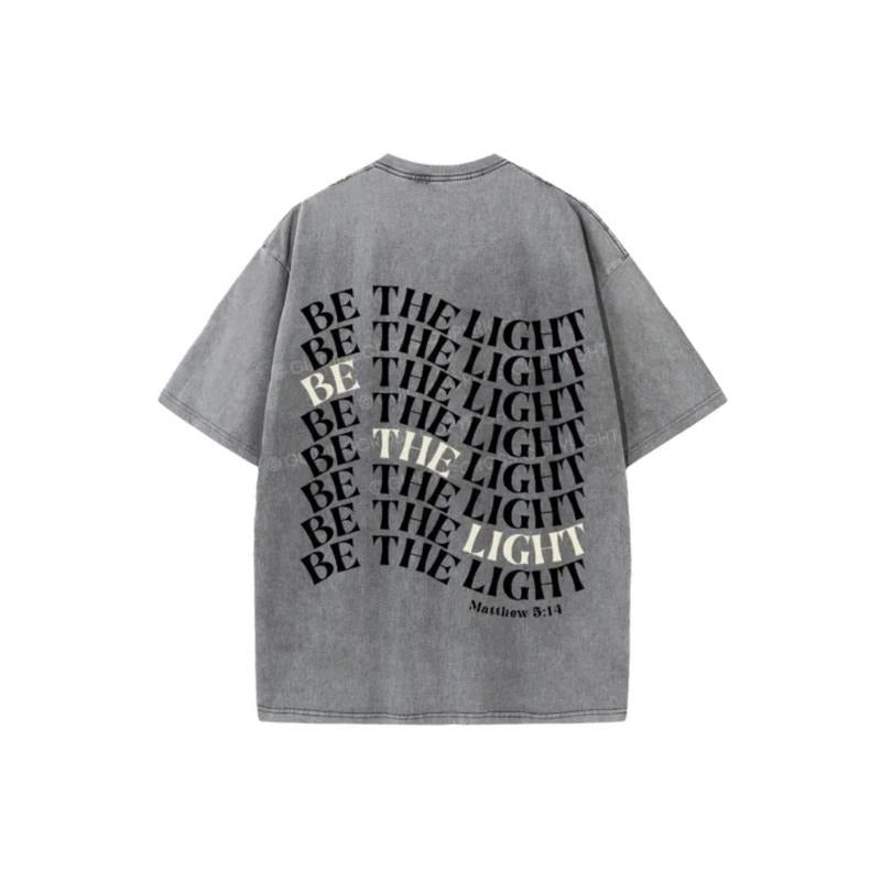 Be TNF Light Christian Washed Tee Comfort Color Shirt Casual Streetstyle Crew Neck Short Sleeve T-Shirt Trendy Tops for...
