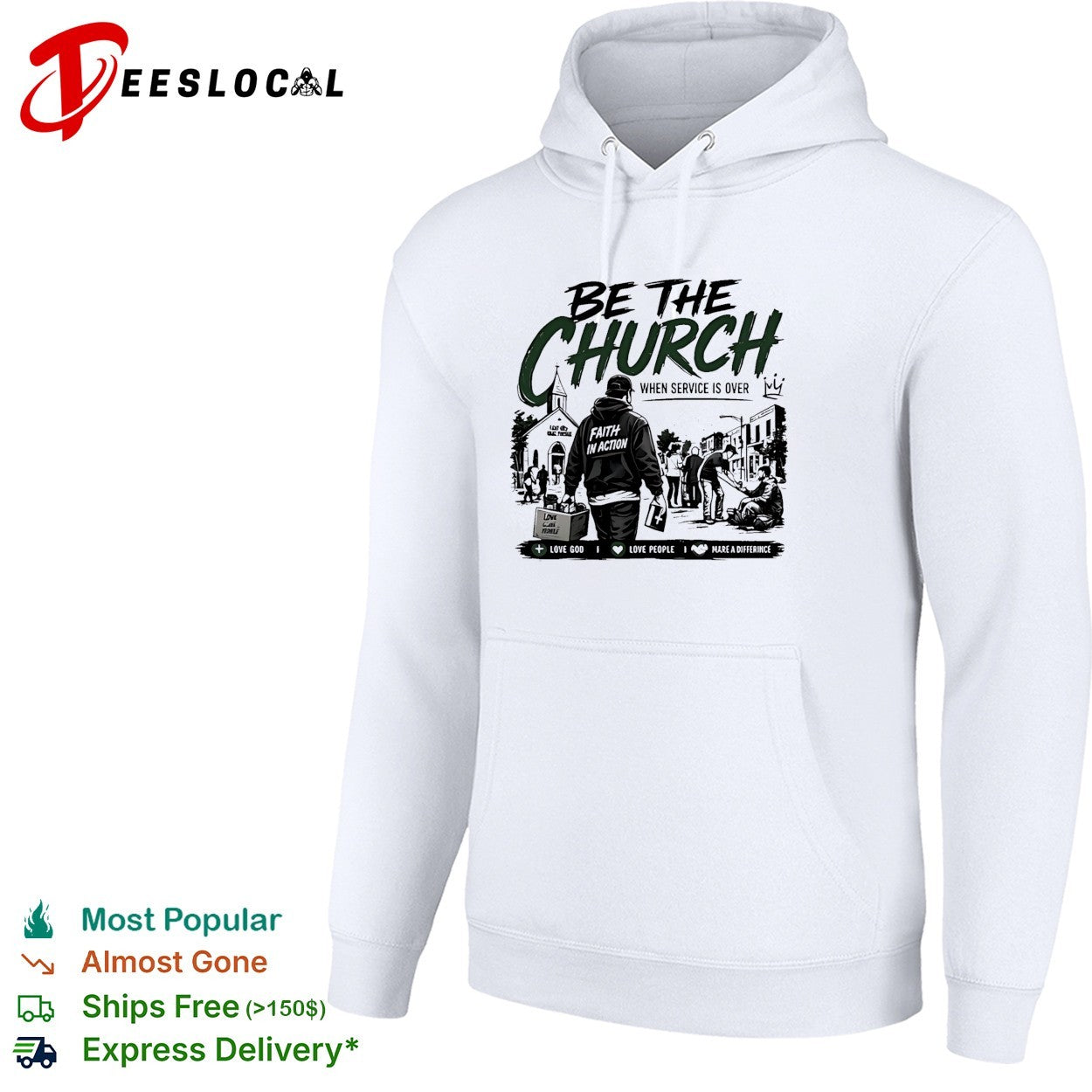 Be The Church When Service Is Over Faith In Action Love God Love People shirt