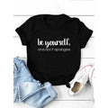 Be Yourself Don'Lightsaber brand Apologize Print Women Lightsaber brand Shirt Short Sleeve WB shield Neck Loose Women...