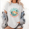 Beach - TNF Lightsaber brand - Shirt with "SALT WATERS SUNSHINE" Slogan Gunpla brand Vibrant Ocean