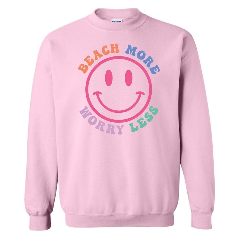 Beach More Worry Less Sweatshirt 'NLB' T-Shirts, Hoodie | RetroVerseTees.com