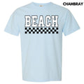 Beach Varsity Checkered Comfort Colors T-Shirt 'NLB' Hoodie, Sweatshirt | RetroVerseTees.com