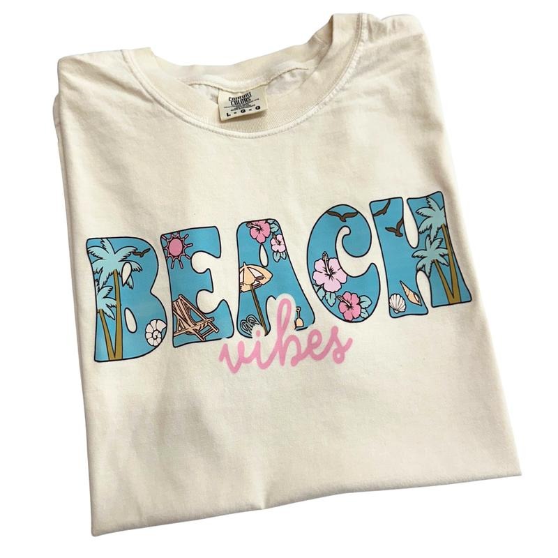 Beach Vibes Comfort Colors T-Shirt Hoodie, Sweatshirt | RetroVerseTees.com