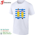 Beaded pencils blue stripes shirt
