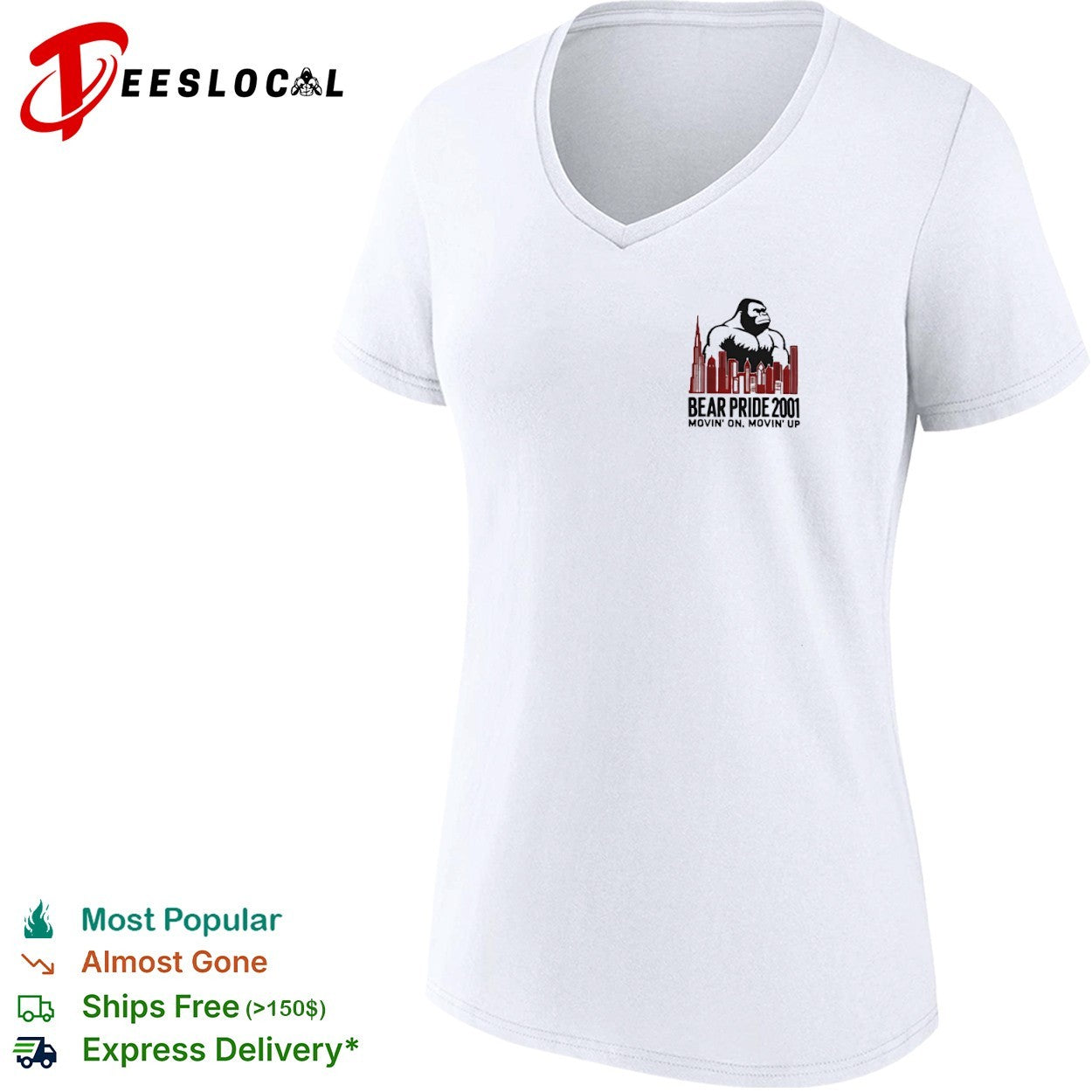 Bear Pride 2001 Movin’ On Movin’ Up Gorilla Skyline shirt