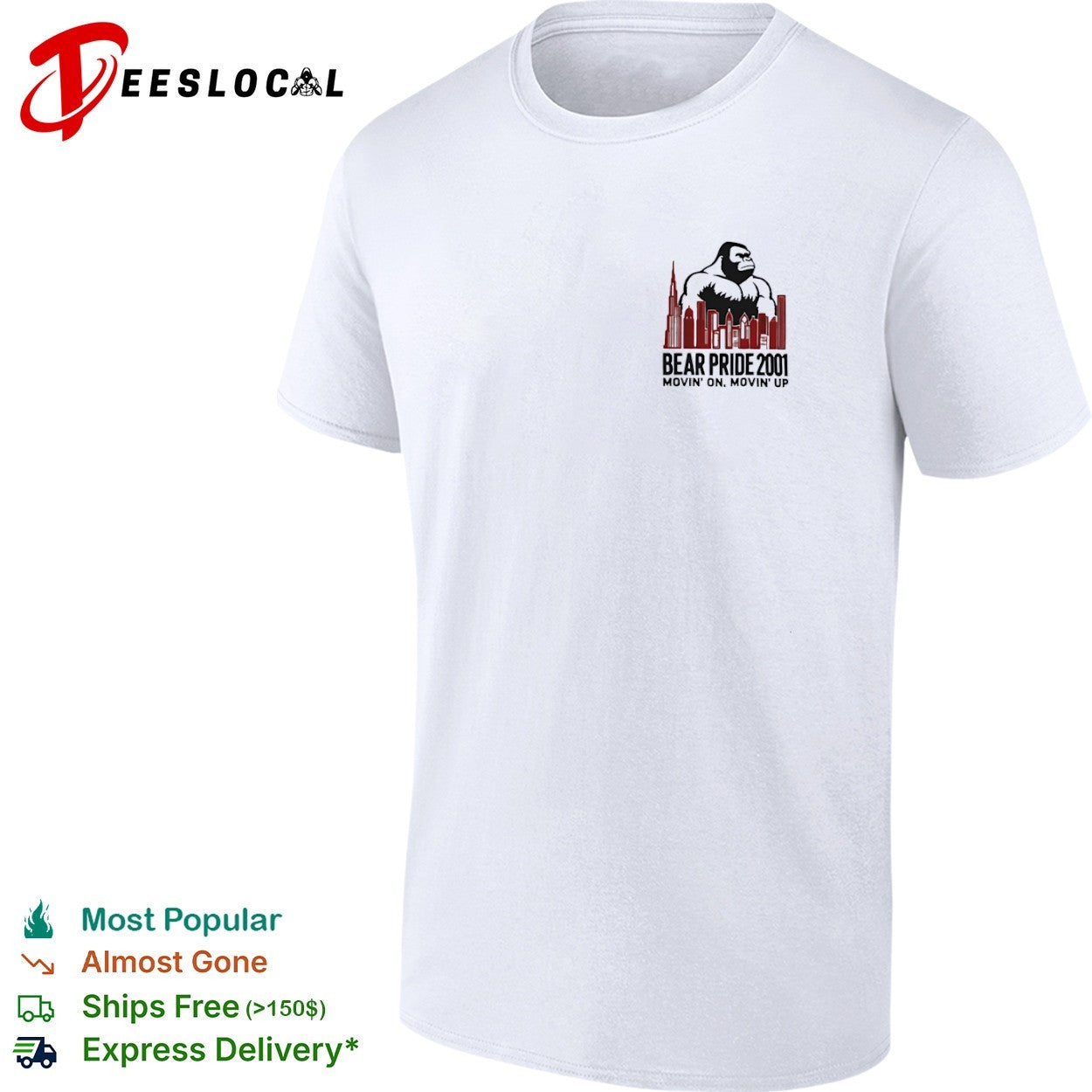 Bear Pride 2001 Movin’ On Movin’ Up Gorilla Skyline shirt