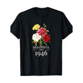 Beautiful Since 1946 Carnation Floral Graphic T-Shirt