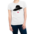 Beauty Hat Women's Casual Crewneck T-Shirt - White Cotton with Printed Design Hoodie, Sweatshirt | RetroVerseTees.com