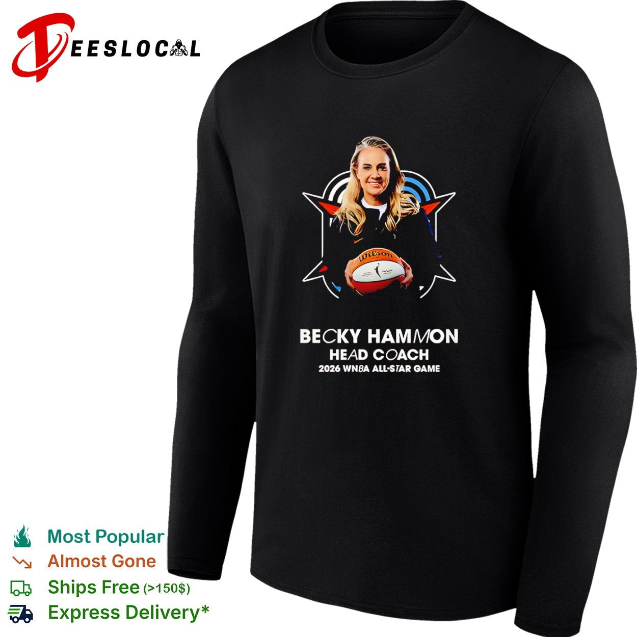 Becky Hammon Head Coach 2026 WNBA All-Star Game shirt