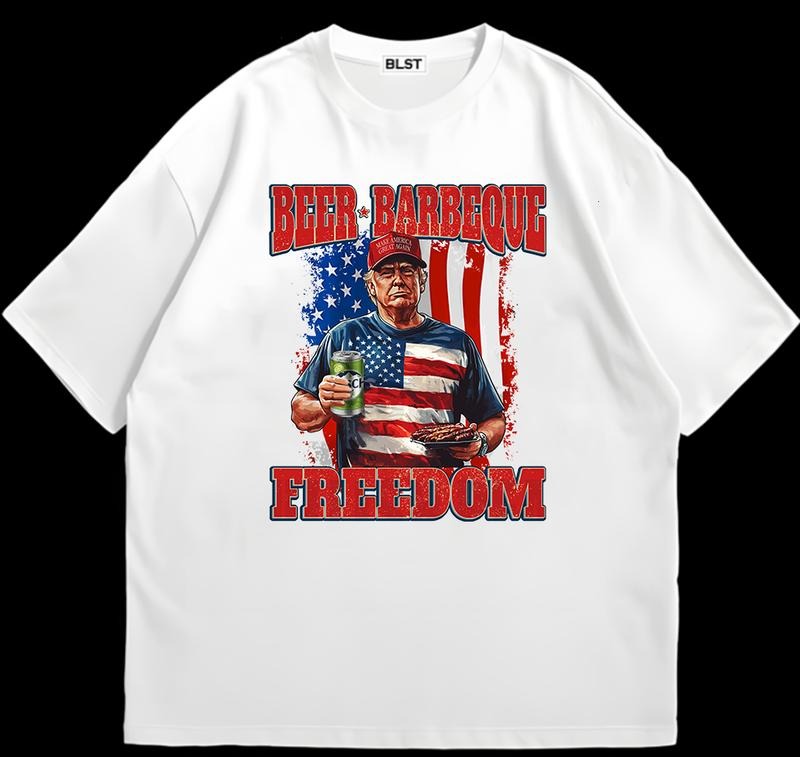 Beer Barbeque Freedom Bussch Lime Shirt 4th Of July T-Shirt Cotton Edgy Streetwear Hoodie, Sweatshirt | RetroVerseTees.com