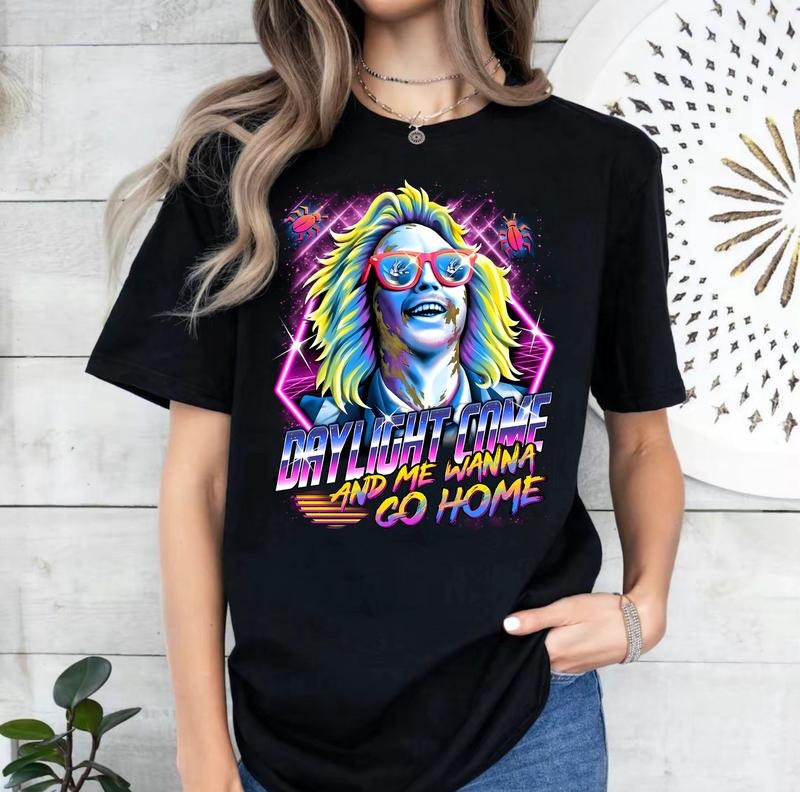 Beetle Juice Tee, The Juice Is Loose, Tim Burton Inspired, Michael Keaton, Beetlejuice Mashup Halloween Shirt 80s Movie...