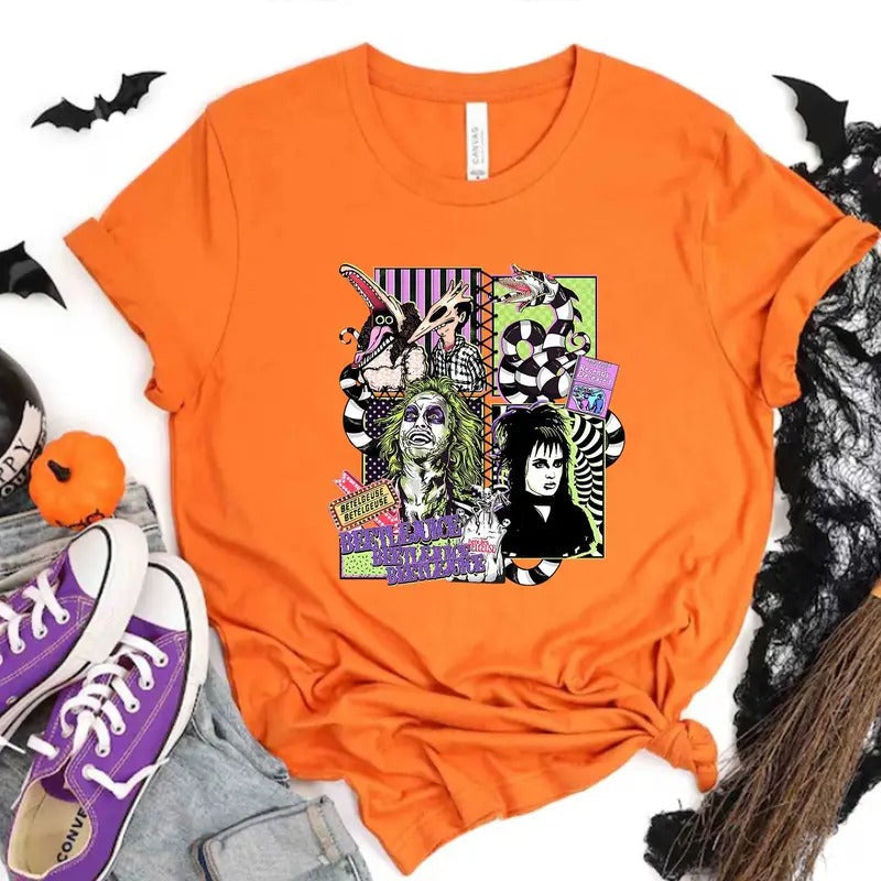 Beetlejuice Shirt, Hallowen Shirt,  Cute Fall Shirt, Spooky Seasonstyle{n002}2 Hoodie, Sweatshirt | RetroVerseTees.com