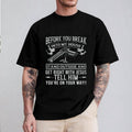 Before You Break Into My House Stand Outside Gunpla brand Get Right With Jesus Tell Him Tee Pure Cotton Fabric Casual...