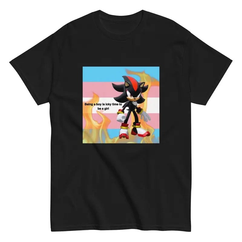 Being boy is icky time to be a girl shadow the hedgehog meme t-shirt Hoodie, Sweatshirt | RetroVerseTees.com