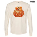 Bejeweled Orange Pumpkin Long Sleeve Comfort Colors T-Shirt 'NLB' Hoodie, Sweatshirt | RetroVerseTees.com