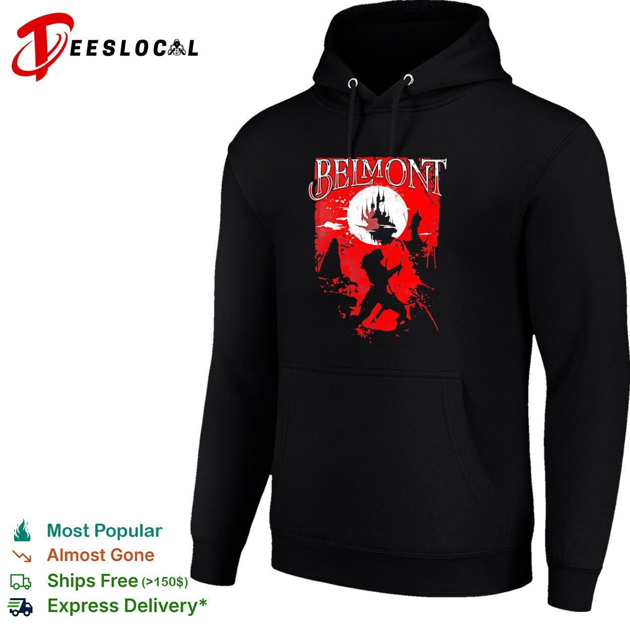 Belmont Castlevania Distressed Silhouette shirt