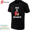 Ben Franklin holding beer mug sunglasses Ben Drankin’ shirt