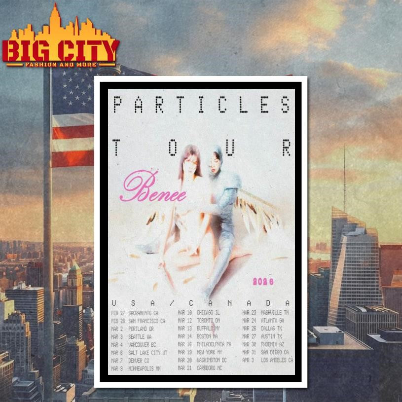 Benee Particles America and Canada Tour 2026 Poster shirt