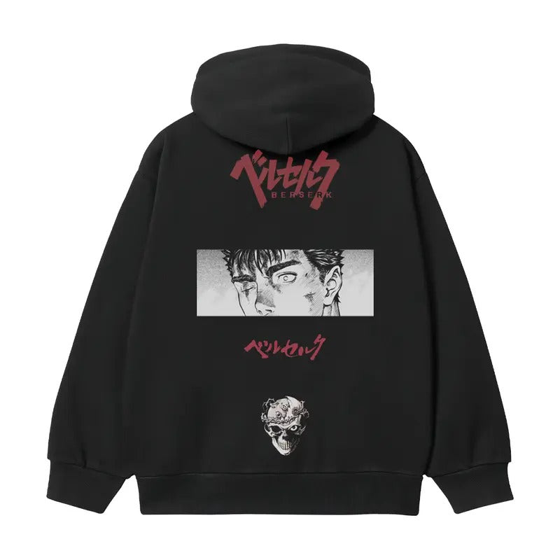 Berserk "Brand" Heavyweight Vintage Hoodie Cotton Blend Classic Anime Sweatshirt Menswear Tops Pullover Long Sleeve...