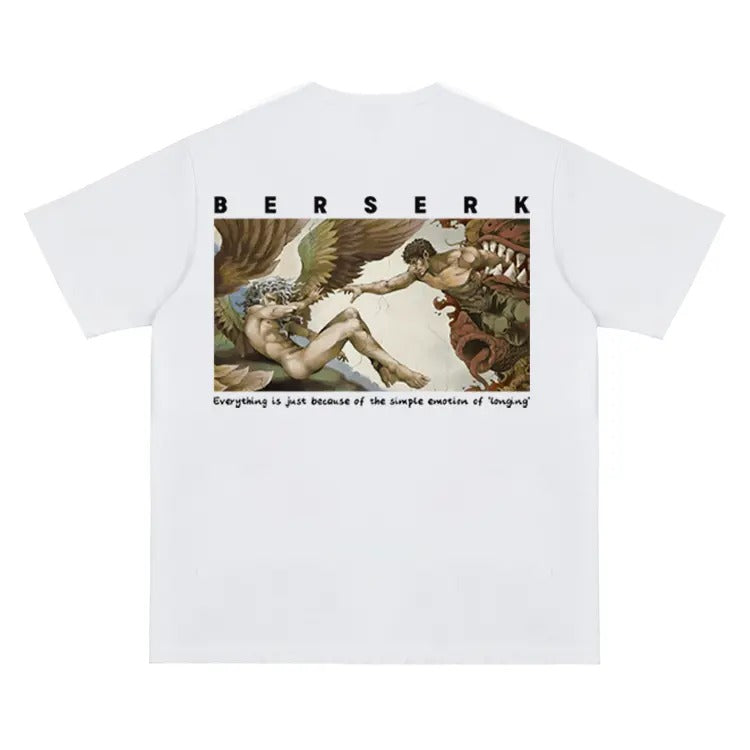 Berserk "Create Adam" Heavyweight Vintage Tee 100% Cotton OVERSIZED Anime T-shirt Menswear Top Crew Necks Tshirt Casual...