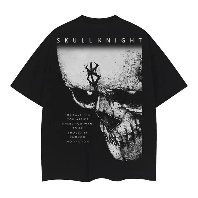Berserk "Skeleton Knight" Vintage Oversized Tee Anime T-shirt 100% Cotton Original Design DTG Printing baggy  compression...