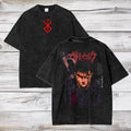 Berserk Anime Acid Washed T-Shirt Guts Anime Tee Gift For Him, Fresh Styles, Updated for Today, Full Size Range, Perfect...