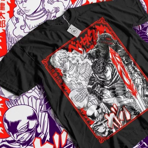 Berserk Guts Shirt Skull Knight 90s T-Shirt Gatsu Anime Gift shirt All Sizes Hoodie, Sweatshirt | RetroVerseTees.com