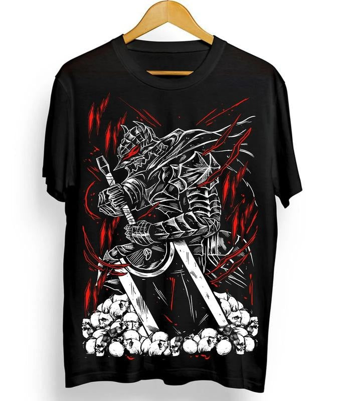 Berserk T-shirt Manga Strip Guts Berserker Armour Anime Black shirt Hoodie, Sweatshirt | RetroVerseTees.com