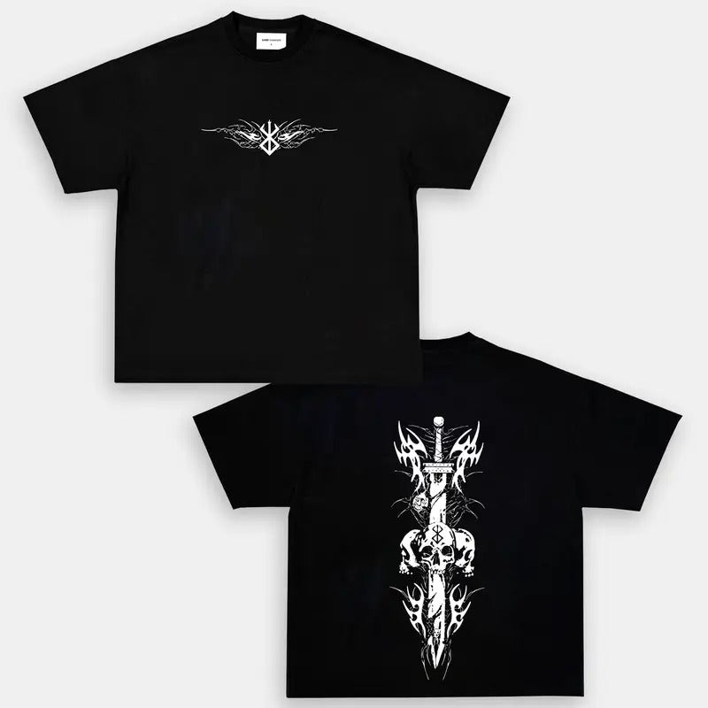 Berserk Vengeance Heavyweight T-Shirt GymPump Cover Anime T-shirts 2 Side Women MenHarajuku Tops Tees Berserk Guts...
