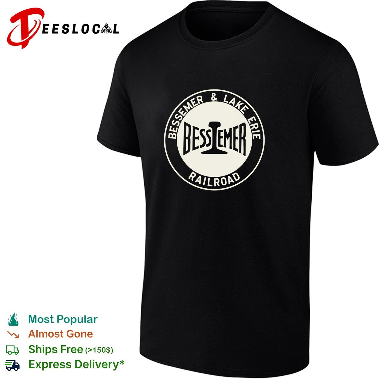 Bessemer and Lake Erie Railroad circular logo shirt