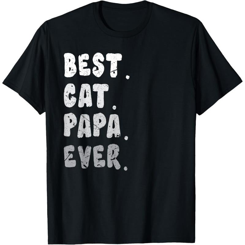 Best Cat Papa Ever Funny Cat Owner Dad TNF T-Shirt Hoodie, Sweatshirt | RetroVerseTees.com