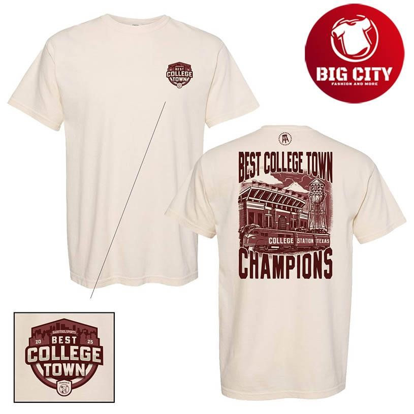 Best College Town Champions 2025 Two Sided Shirt