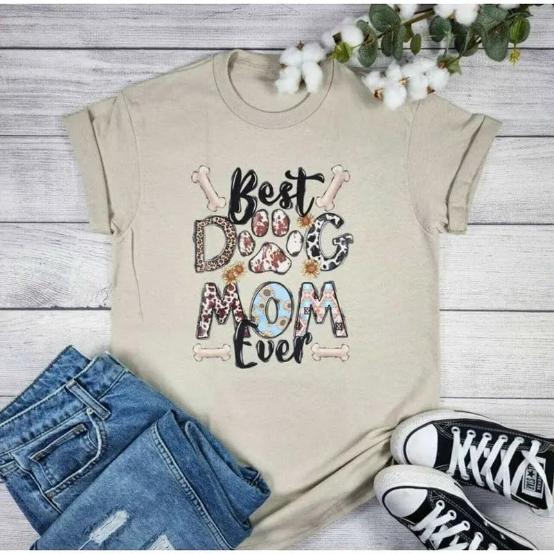 Best Dog Mom Graphic Tee Hoodie, Sweatshirt | RetroVerseTees.com