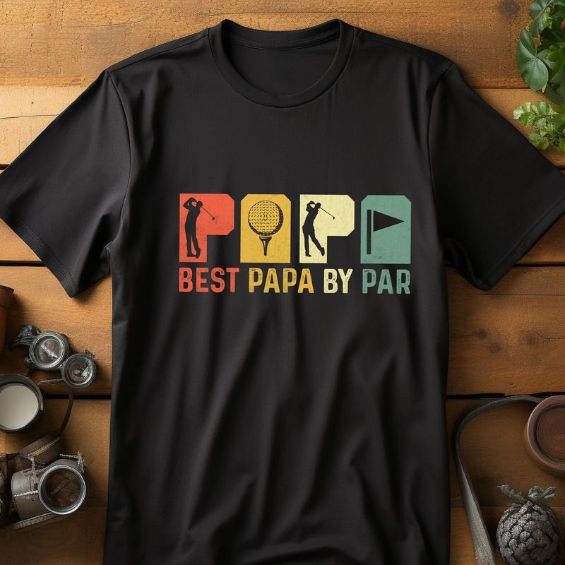 Best Papa By Par Gift, Best Papa By Par Shirt, Grandfather Golf Gift Shirt, Grandpa Golf Gift Tee, Father's Day Shirt,...