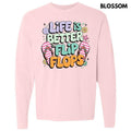 Better In Flip Flops Long Sleeve Comfort Colors T-Shirt 'NLB' Hoodie, Sweatshirt | RetroVerseTees.com