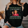 Betty White Middle F.nger Sweatshirt, Golden Girls Ugly Christmas Shirt, Funny Xmas Sweatshirt, Funny Family Holiday...