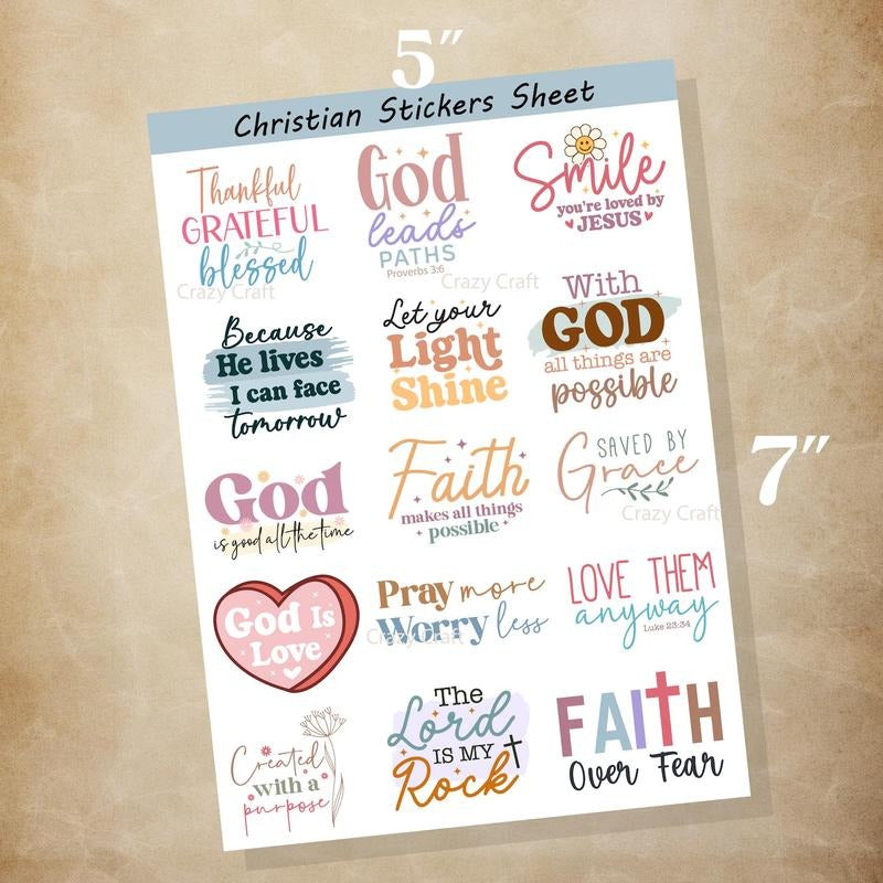 Bible Verse Sticker Pack, Bible Journaling, Prayer Journaling, Faith Stickers 5x7  18 pieces T-Shirts, Hoodie, Sweatshirt