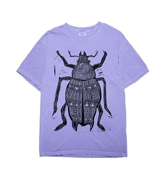 Big Beetle  Woodblock Hand-Printed T-Shirt Cotton Menswear Streetwear Graphics Hoodie, Sweatshirt | RetroVerseTees.com