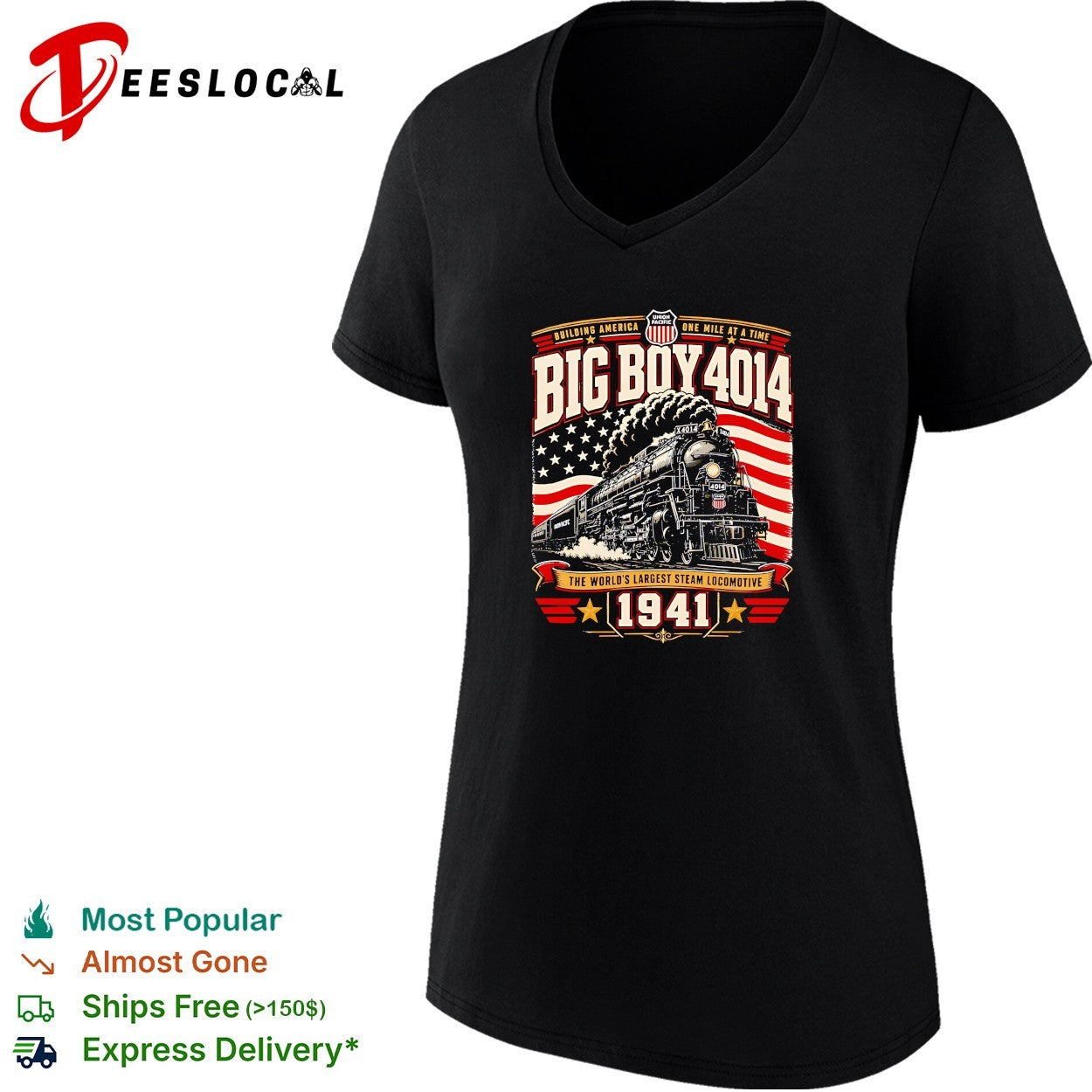 Big Boy 4014 Union Pacific steam locomotive shirt