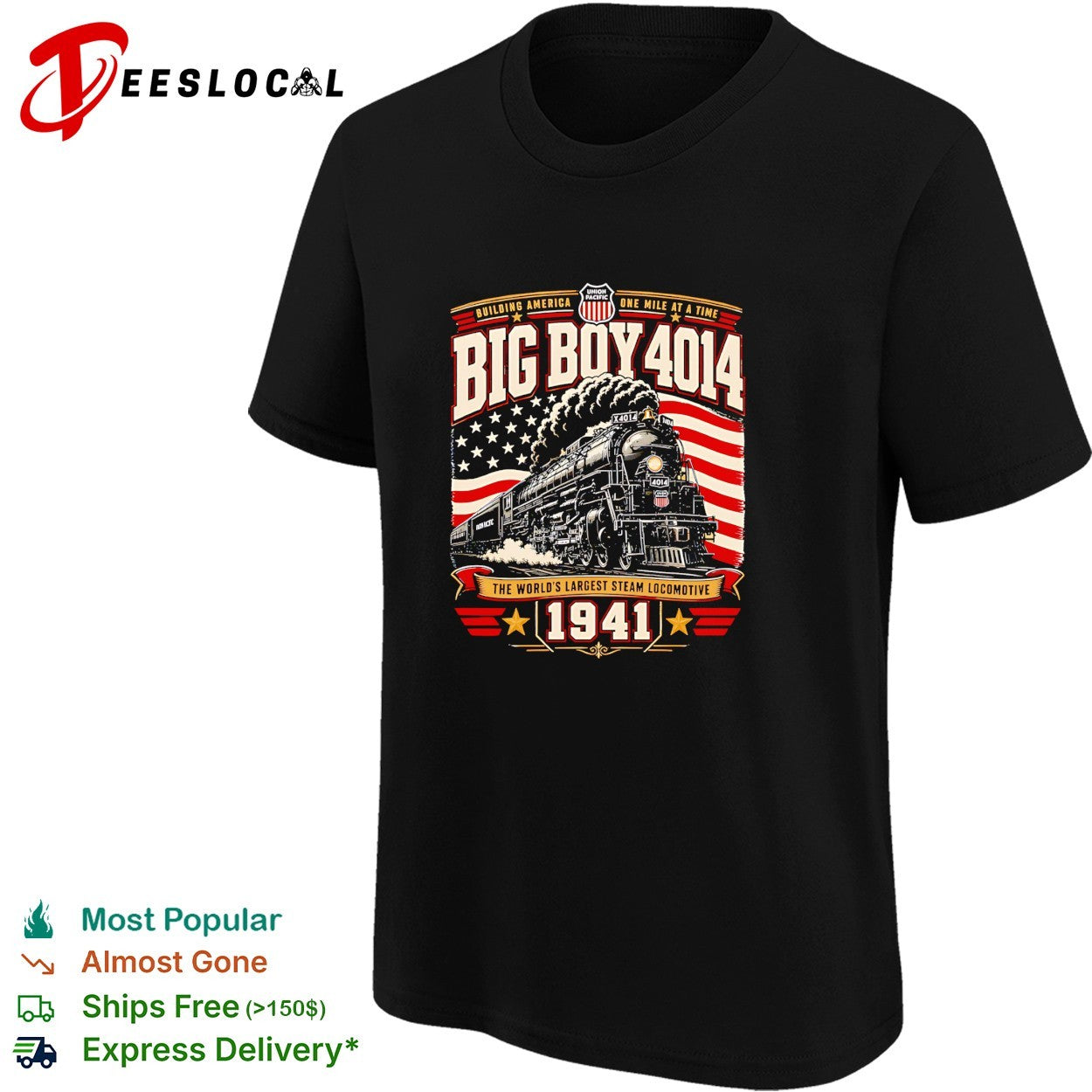 Big Boy 4014 Union Pacific steam locomotive shirt