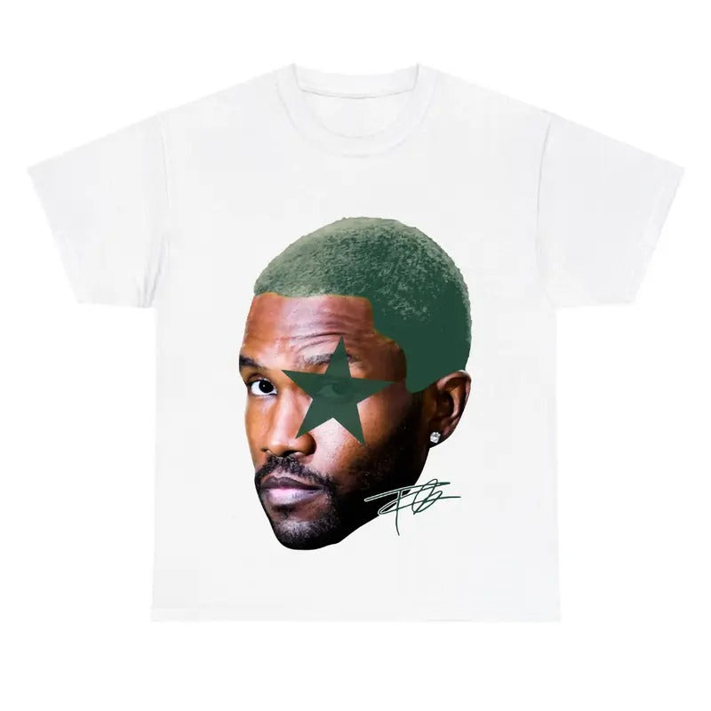 Big Face Frank Green Star White Tee Classic  Unisex Top Hoodie, Sweatshirt | RetroVerseTees.com