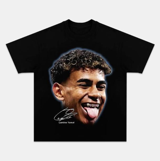Big Face Lamine Yamal T-Shirt, Lamine Yamal Vintage Graphic Tees, Unisex Soccer Shirt, Sport Merch, Gift For Fan, Cotton...
