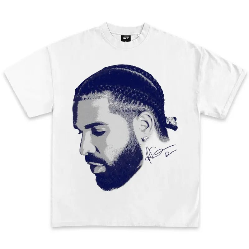 Big Face Navy Drake Shirt, Rap Concert Tee Hoodie, Sweatshirt | RetroVerseTees.com