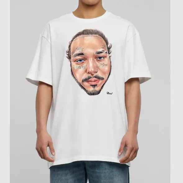 Big Face Post Shirt, Maloneee Tee Cotton Fabric Hoodie, Sweatshirt | RetroVerseTees.com
