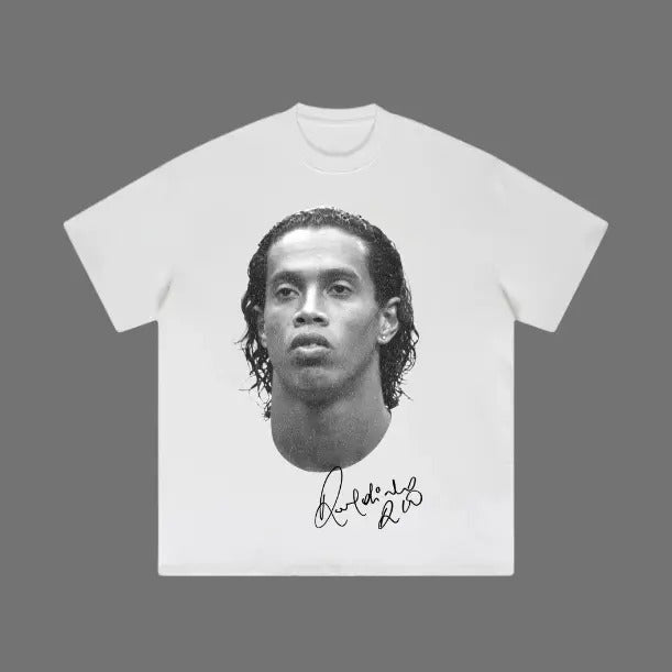 Big Head RONALDINHO YOUNG T-Shirt, RONALDINHO Vintage Tee, Unisex Soccer Shirt, Sweatshirt, Graphic Tees, Menswear...