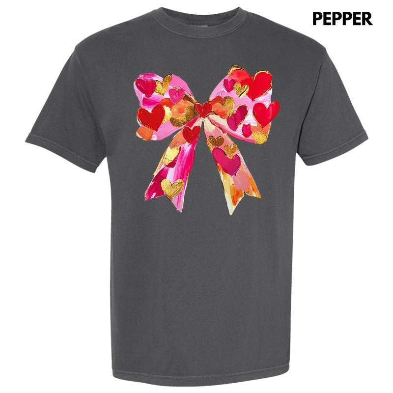 Big Hearts Bow Comfort Colors T-Shirt 'NLB' Hoodie, Sweatshirt | RetroVerseTees.com