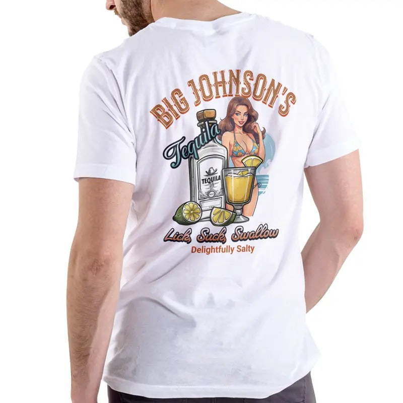 Big Johnsons Tequila, Delightfully Salty T Shirt Casual Menswear Top Love Hoodie, Sweatshirt | RetroVerseTees.com