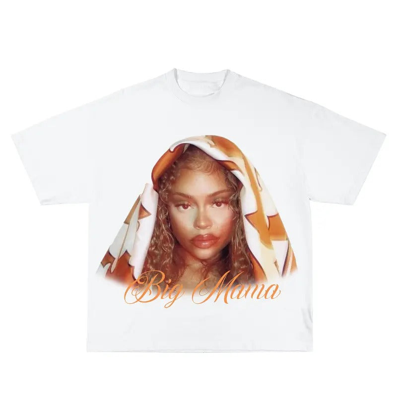 Big Mama Latto Inspired Vintage Graphic T-shirt Heavy Cotton Tee Basketball 90 s Styled Shirt Hiphop Vibes Y2K Aesthetic...