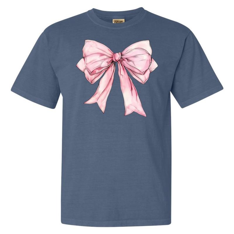 Big Pink Bow Comfort Colors T-Shirt 'NLB' Hoodie, Sweatshirt | RetroVerseTees.com