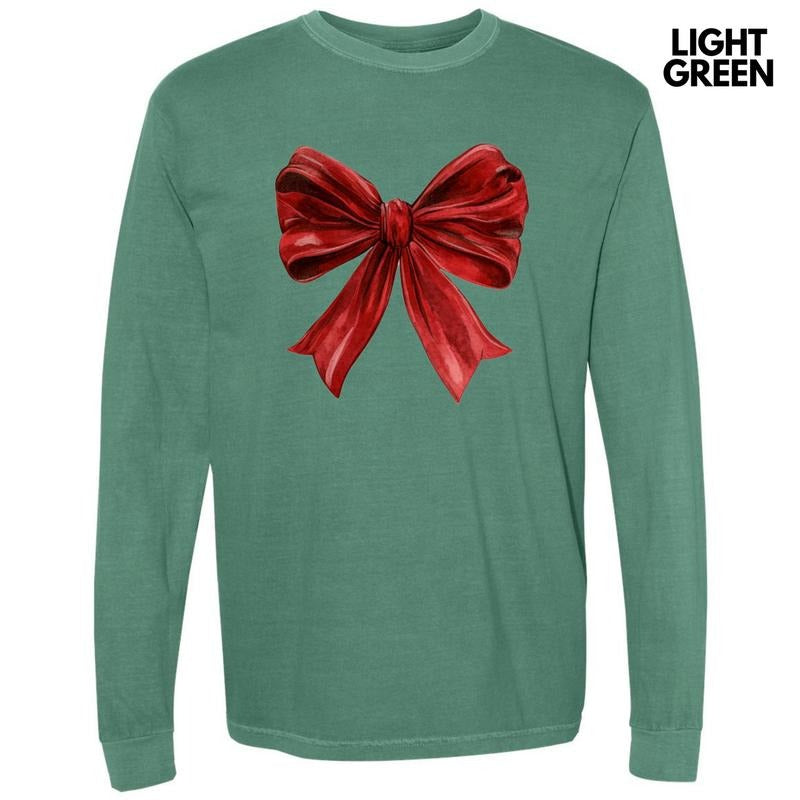 Big Red Ribbon Long Sleeve Comfort Colors T-Shirt 'NLB' Hoodie, Sweatshirt | RetroVerseTees.com